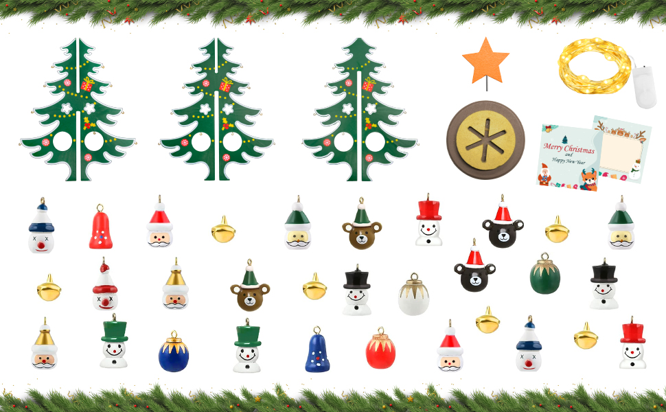 FFZZKJ Advent Calendar 2024 Kids with Lights