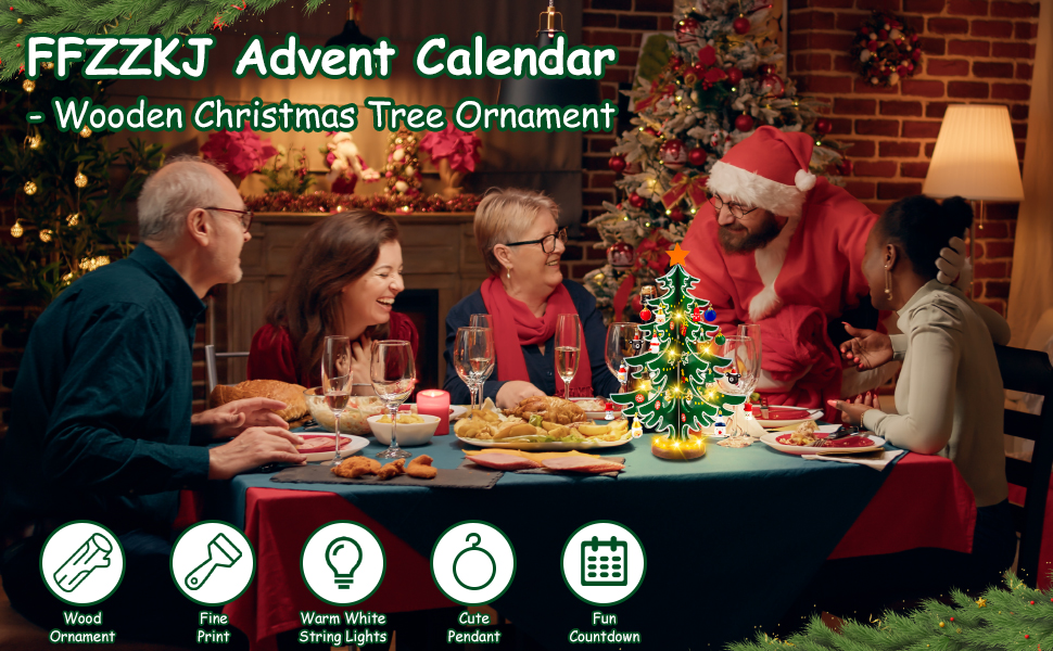 FFZZKJ Advent Calendar 2024 Kids with Lights