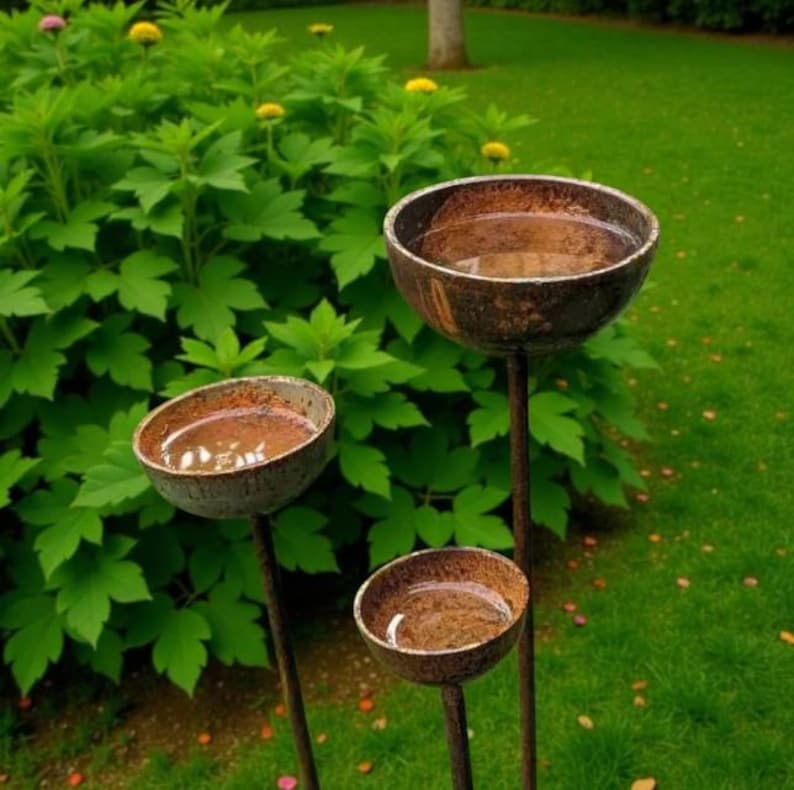 Rustic Metal Rain Catcher Set