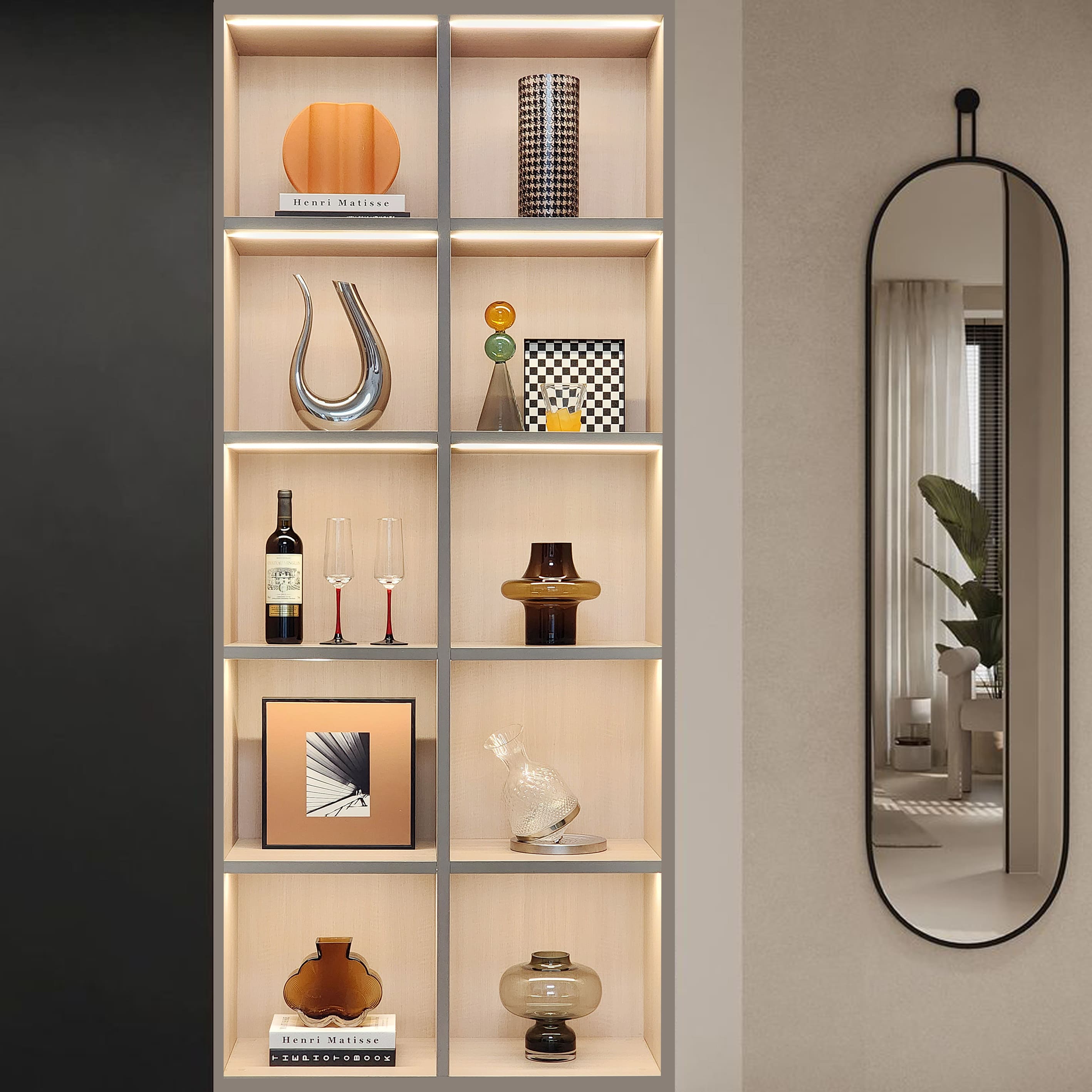 Wine Cabinet Simple Soft Furnishing Desktop Ornaments Home Accessories Creative Glass Ceramic Crafts