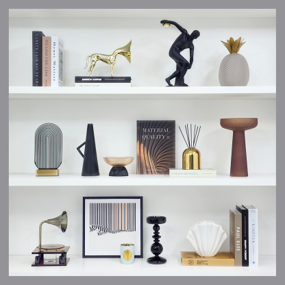 Simple Home Soft Decorations: Ceramic and Glass Ornaments, Wall Paintings