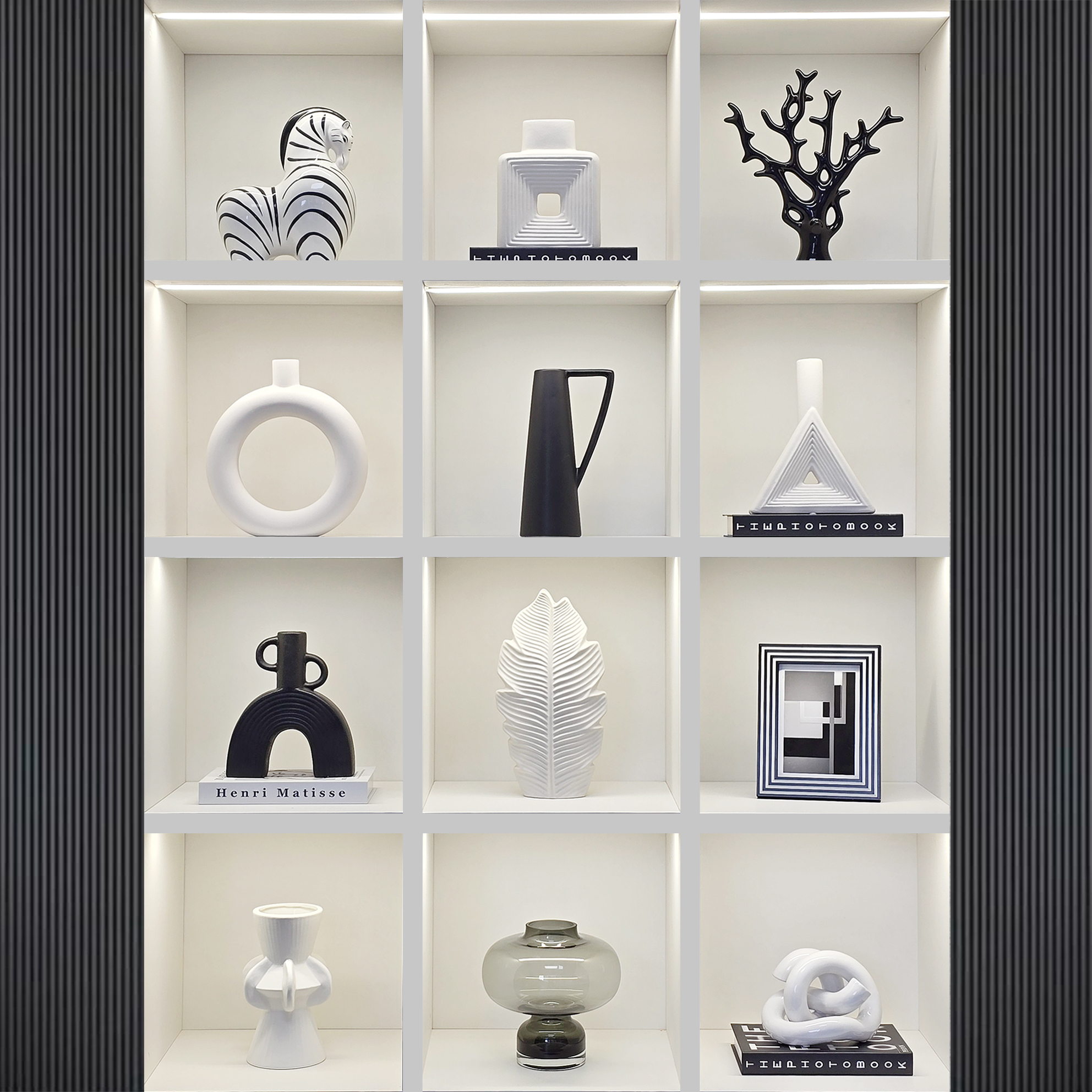 Bookshelf Desktop Home Soft Furnishing Ornaments Ceramic Glass Crafts