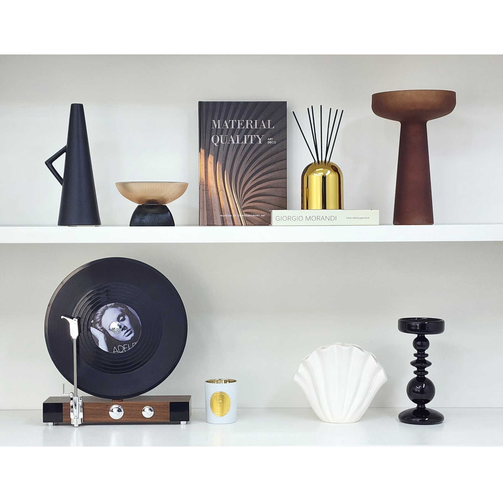 Simple Home Soft Decorations: Ceramic and Glass Ornaments, Wall Paintings