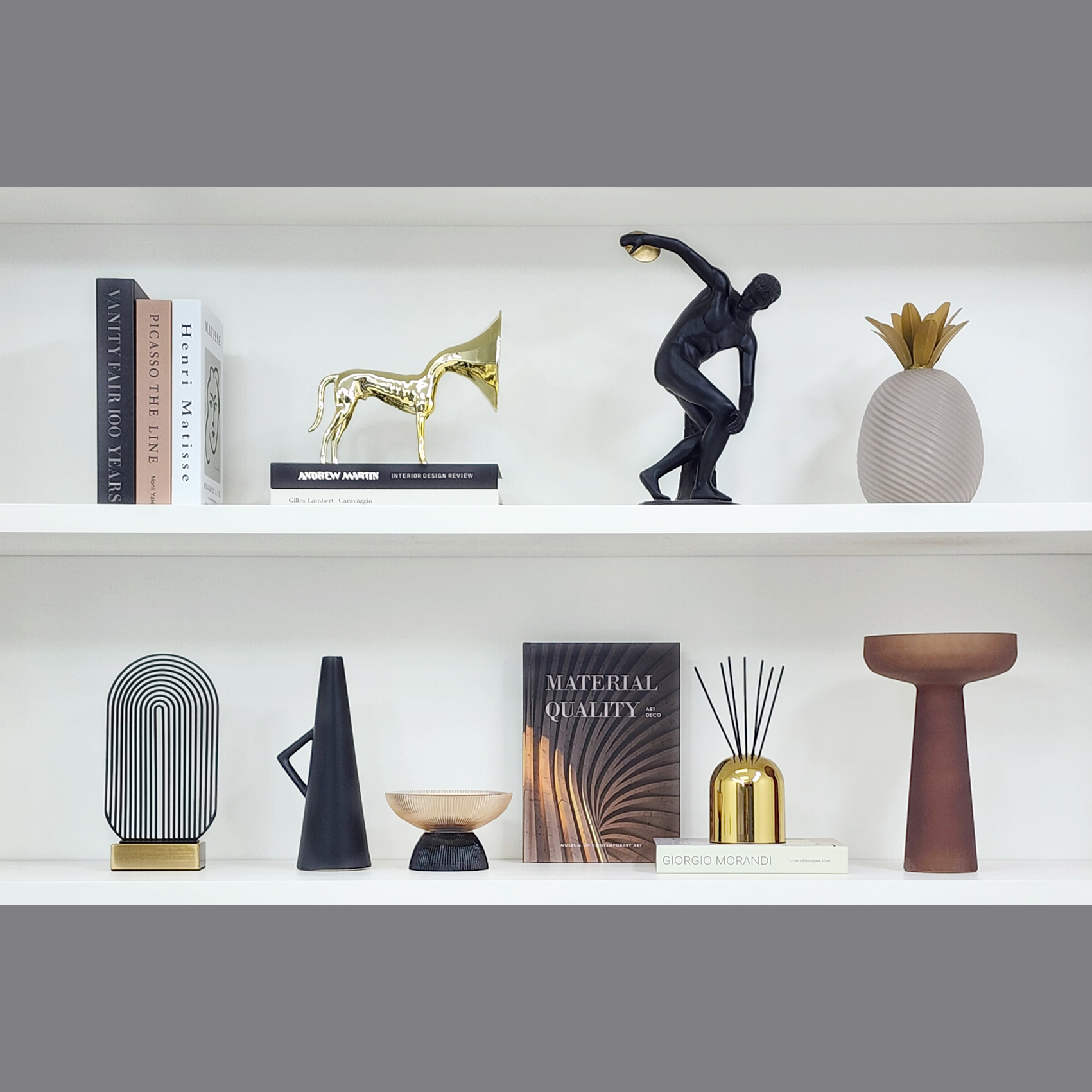 Simple Home Soft Decorations: Ceramic and Glass Ornaments, Wall Paintings