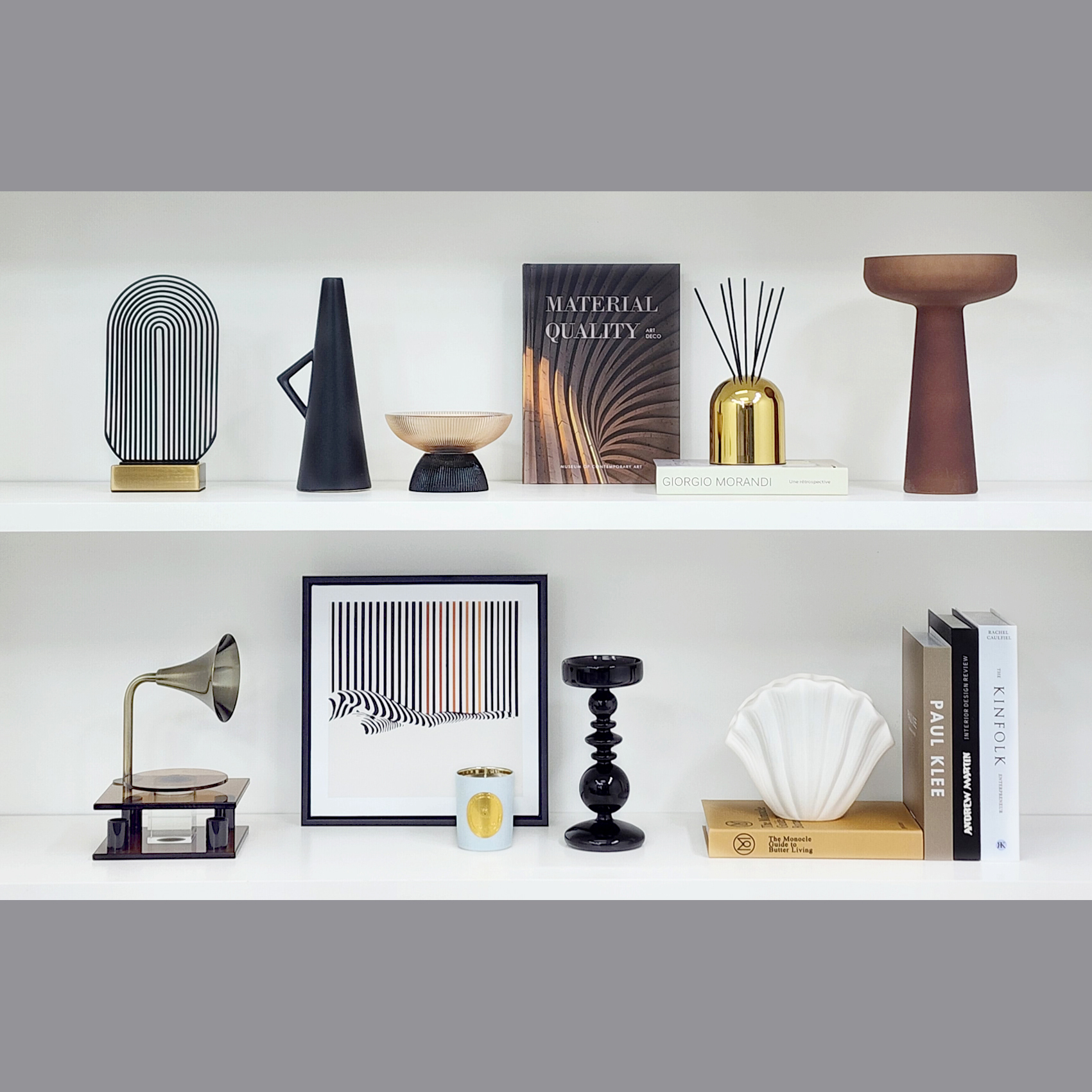 Simple Home Soft Decorations: Ceramic and Glass Ornaments, Wall Paintings