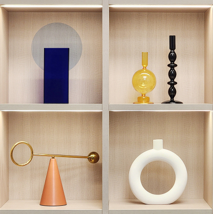 Soft Furnishing Ornaments for Living Room & Bookshelf: Ceramic and Glass Home Crafts