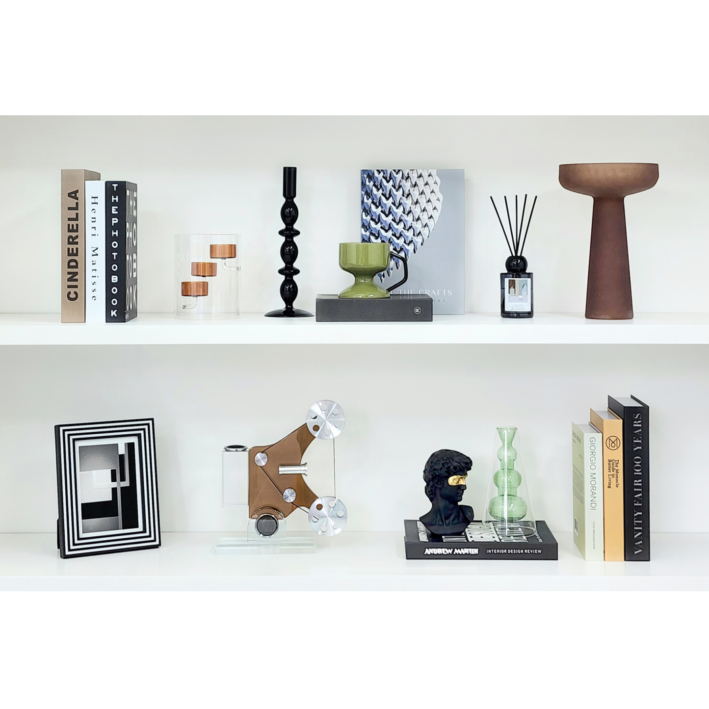 Modern Showroom TV Cabinet Simple Soft Furnishing Ornaments, Bookcase Ceramic Glass Desktop Home Accessories