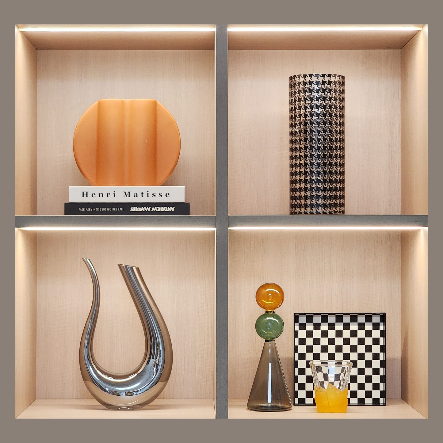 Wine Cabinet Simple Soft Furnishing Desktop Ornaments Home Accessories Creative Glass Ceramic Crafts