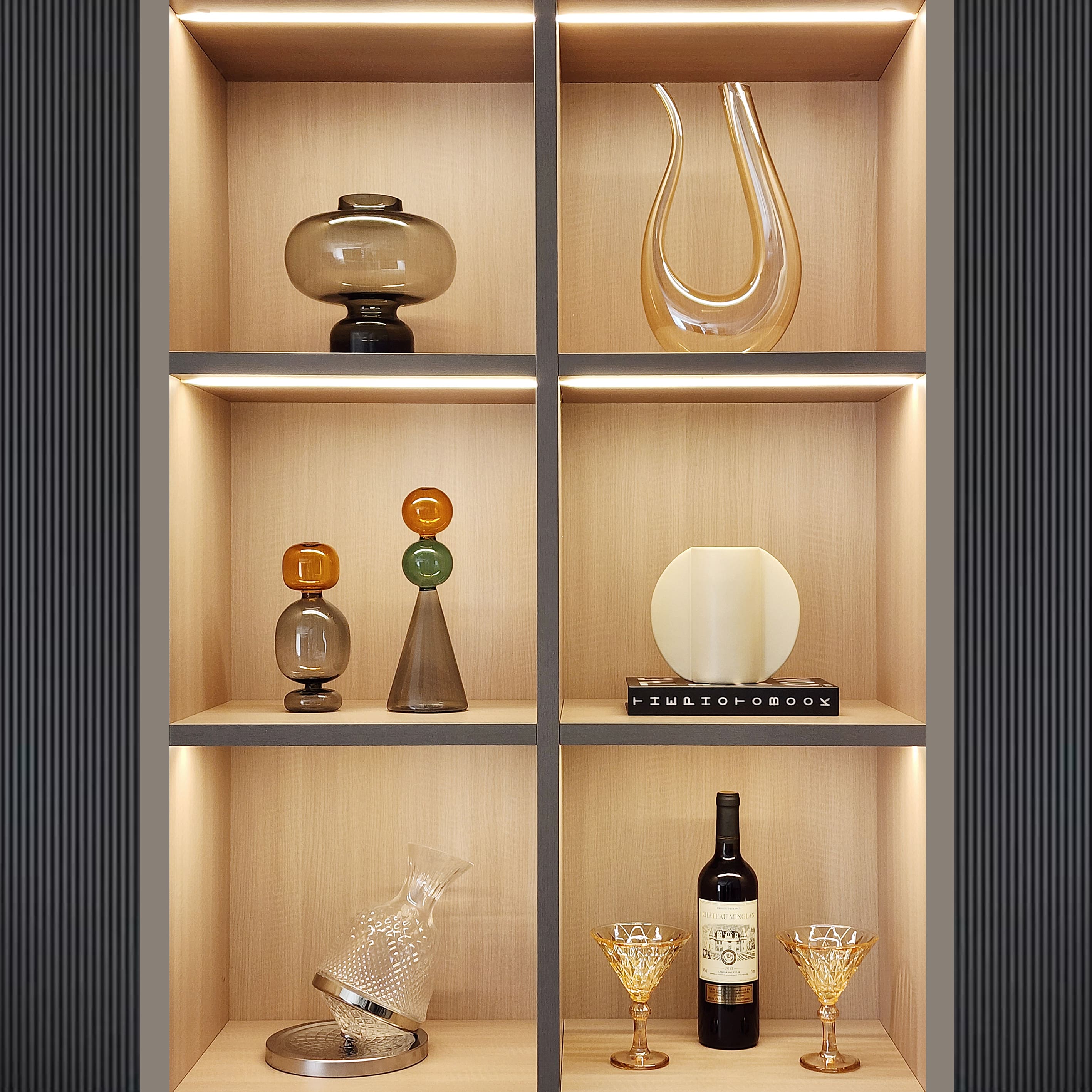 Wine Cabinet Simple Soft Furnishing Desktop Ornaments Home Accessories Creative Glass Ceramic Crafts