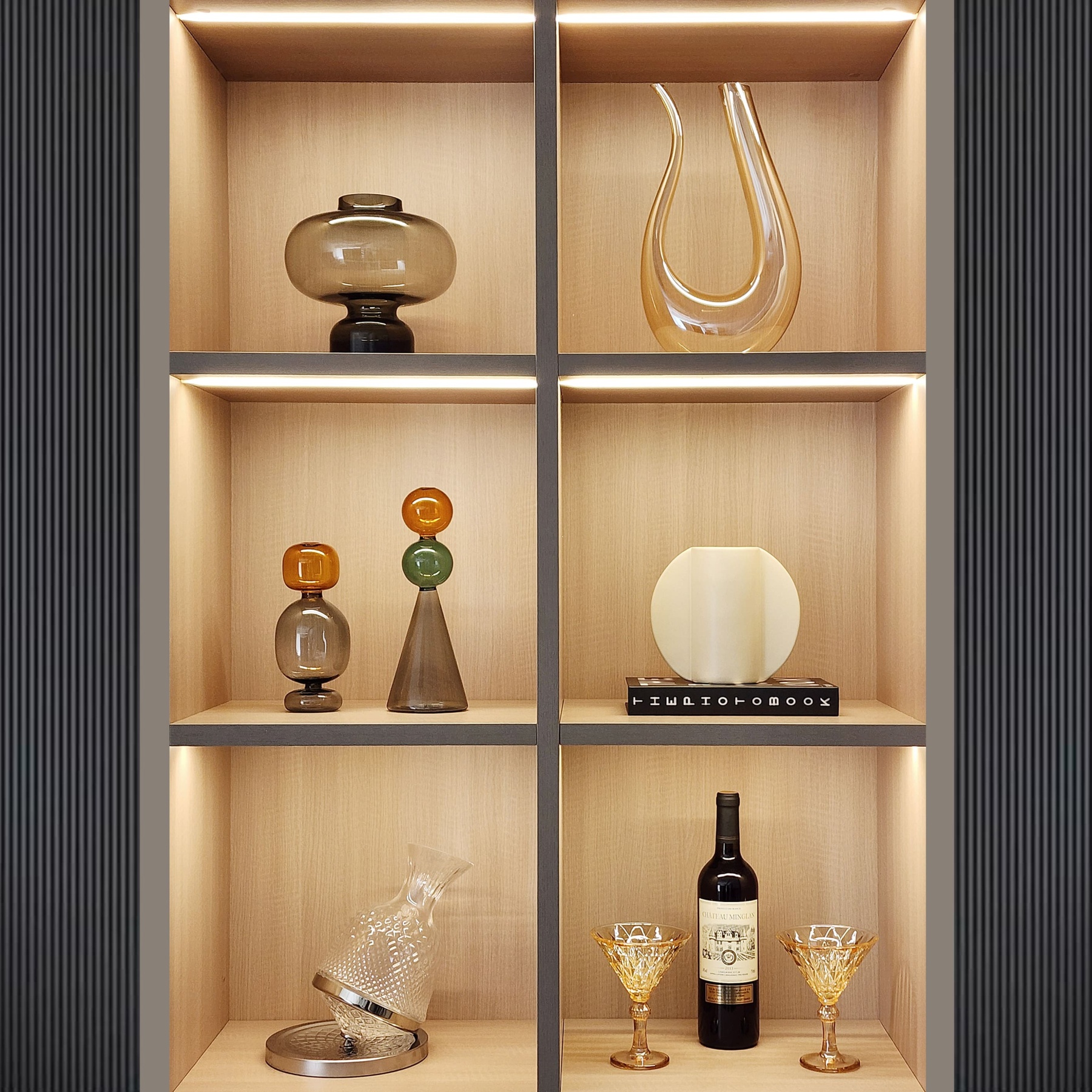 Wine Cabinet Simple Soft Furnishing Desktop Ornaments Home Accessories Creative Glass Ceramic Crafts