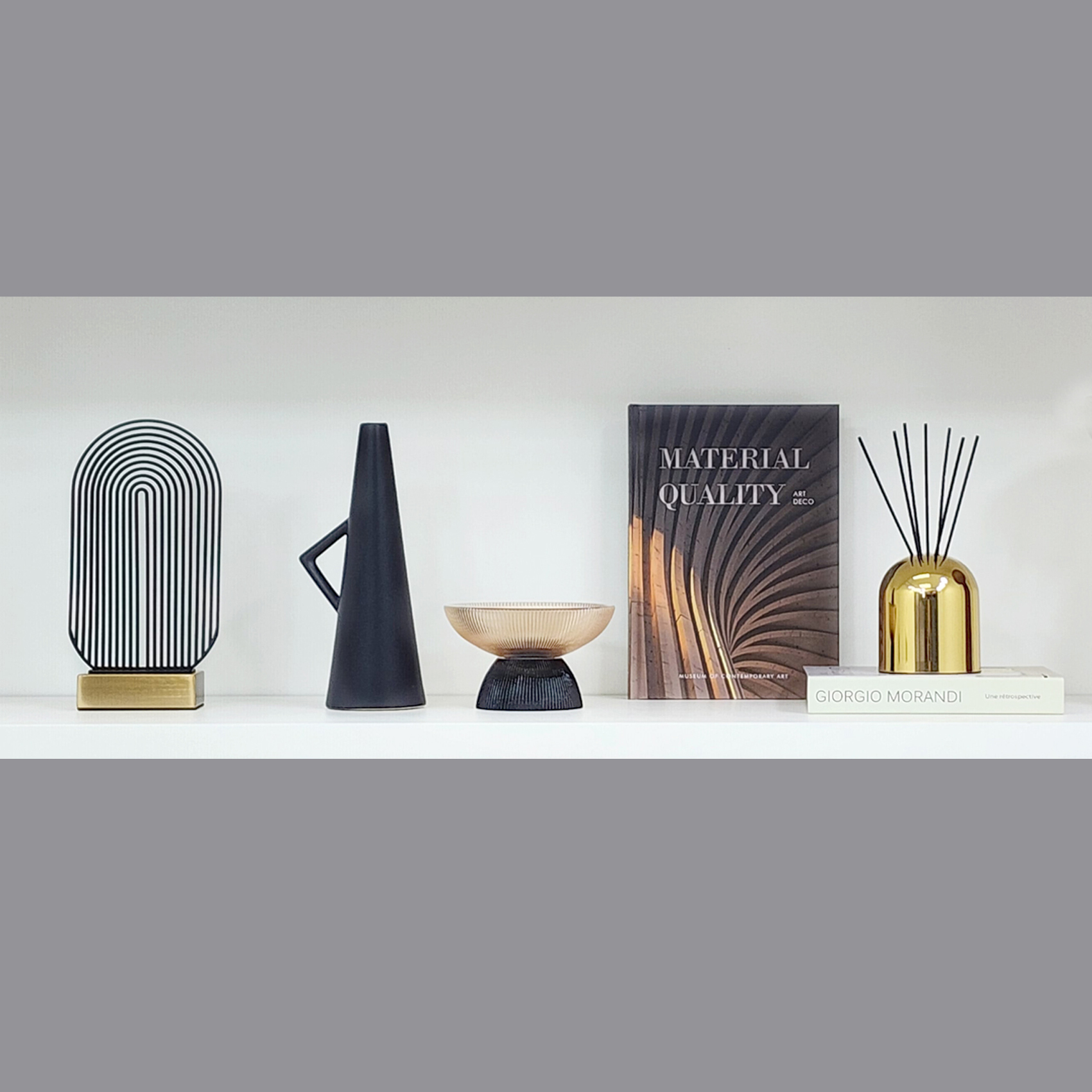 Simple Home Soft Decorations: Ceramic and Glass Ornaments, Wall Paintings