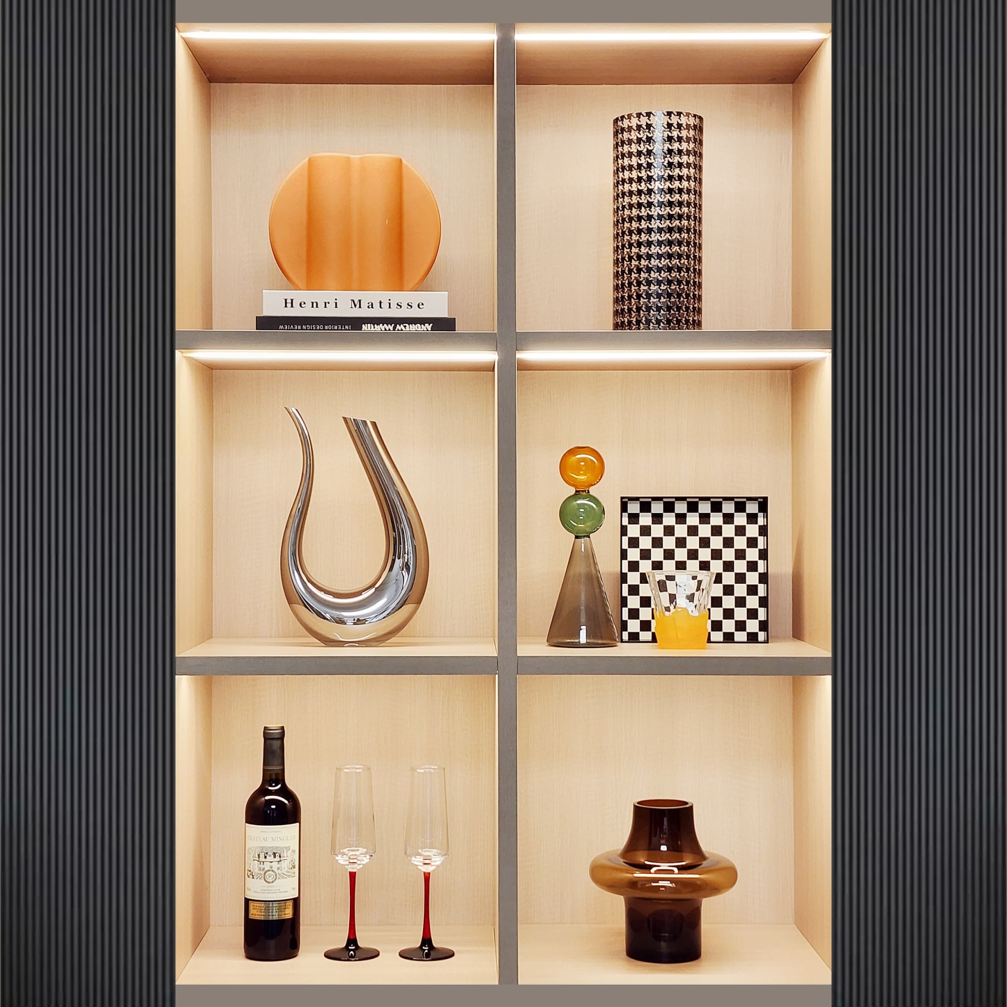 Wine Cabinet Simple Soft Furnishing Desktop Ornaments Home Accessories Creative Glass Ceramic Crafts