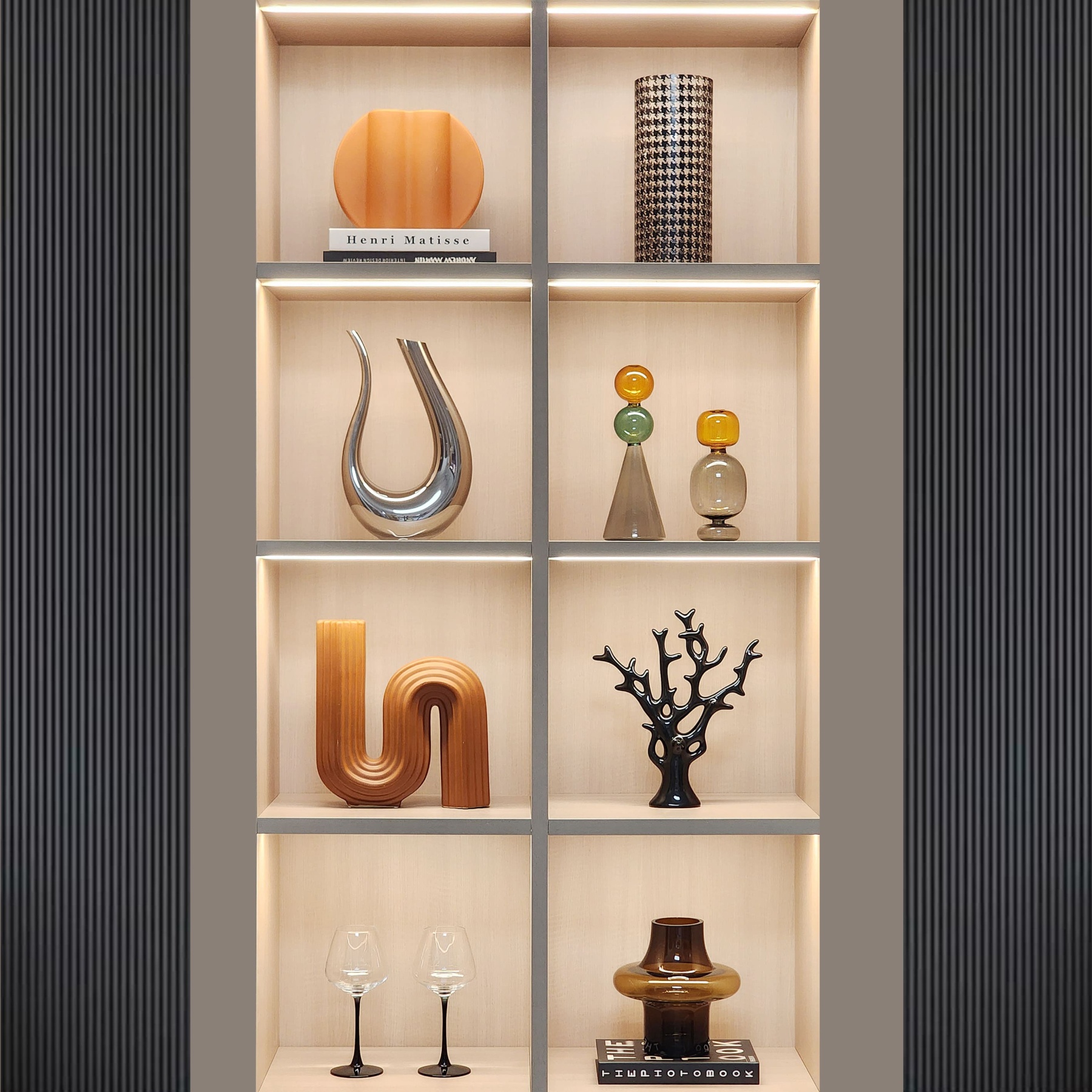 Wine Cabinet Simple Soft Furnishing Desktop Ornaments Home Accessories Creative Glass Ceramic Crafts