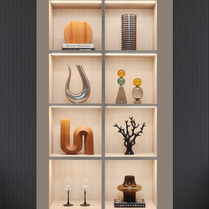 Wine Cabinet Simple Soft Furnishing Desktop Ornaments Home Accessories Creative Glass Ceramic Crafts