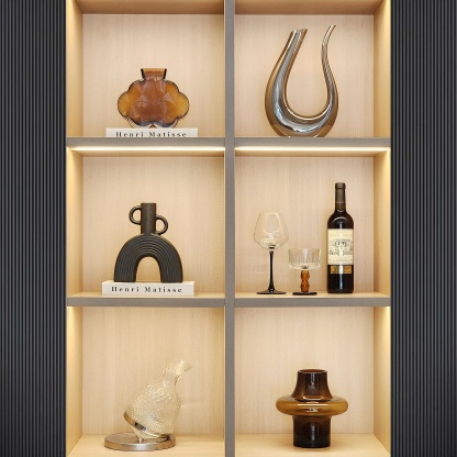 Wine Cabinet Simple Soft Furnishing Desktop Ornaments Home Accessories Creative Glass Ceramic Crafts