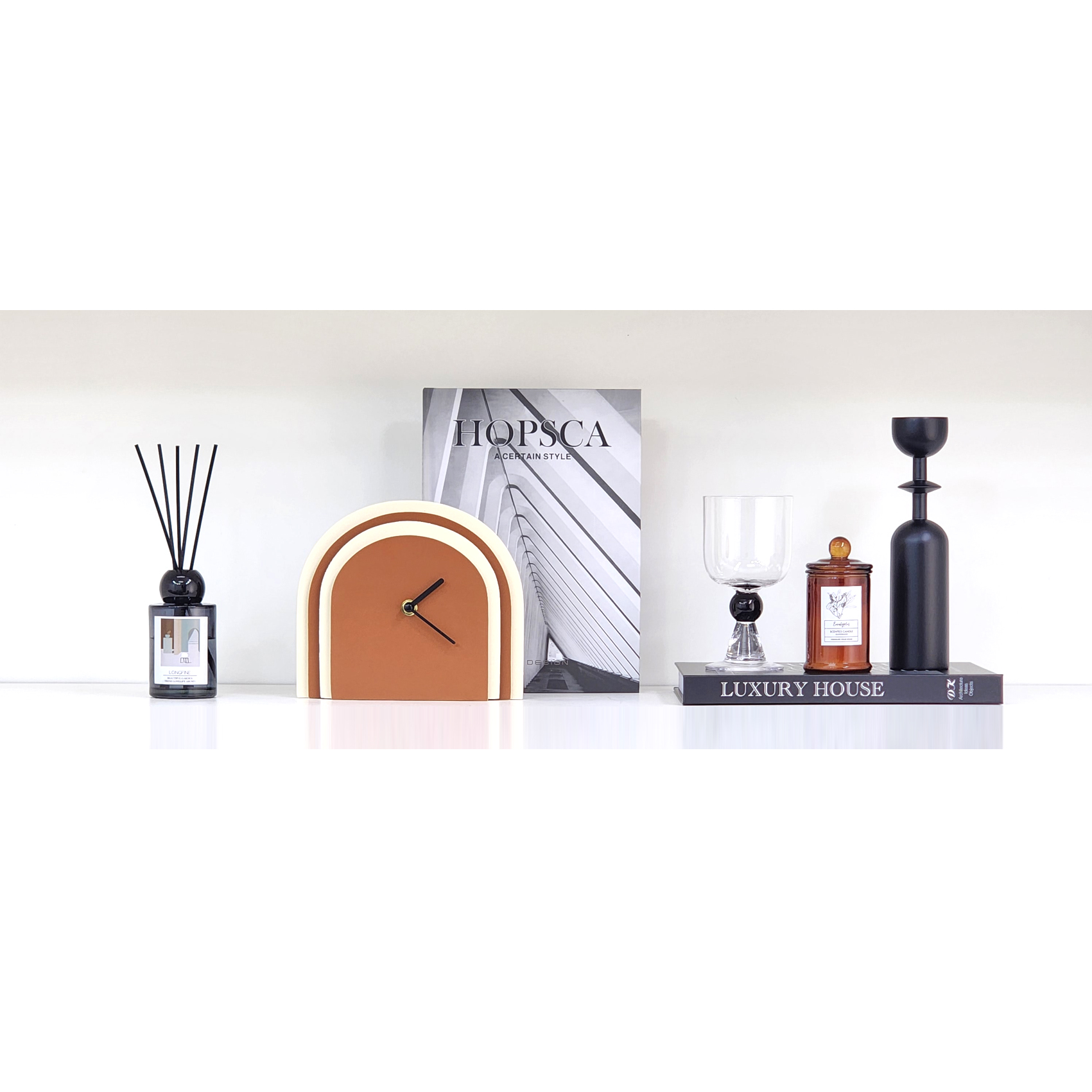 Modern Showroom TV Cabinet Simple Soft Furnishing Ornaments, Bookcase Ceramic Glass Desktop Home Accessories