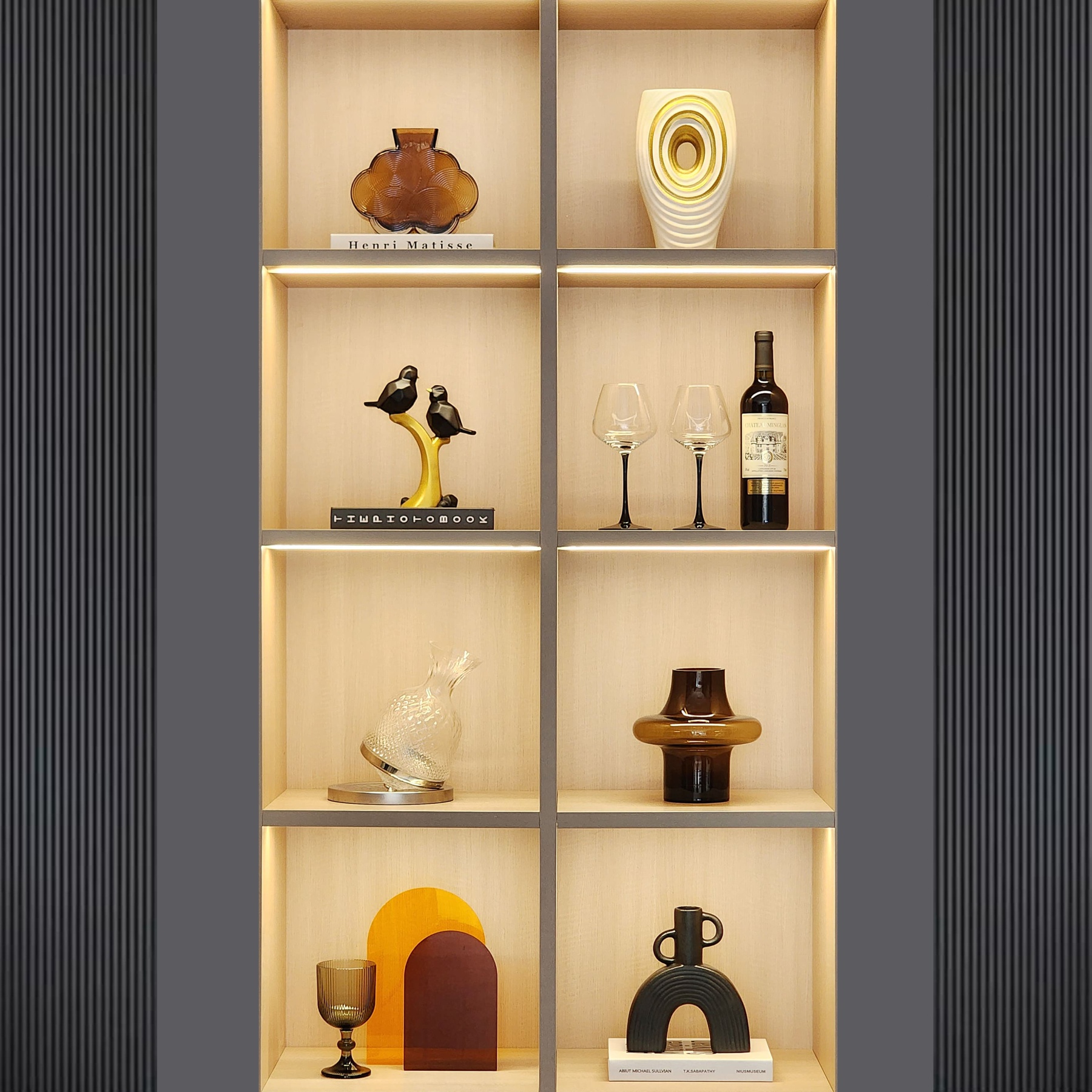 Wine Cabinet Simple Soft Furnishing Desktop Ornaments Home Accessories Creative Glass Ceramic Crafts
