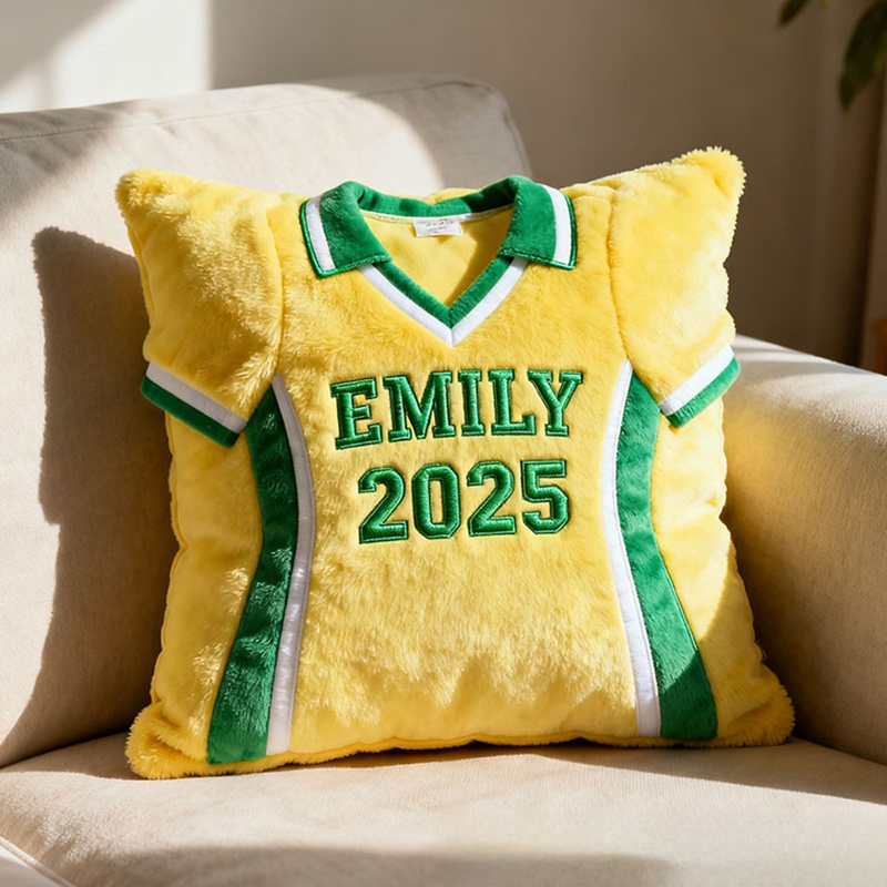 Personalized Graphic 3D Print Soccer Jersey Pillow with Custom Name and Number for Sports Enthusiasts