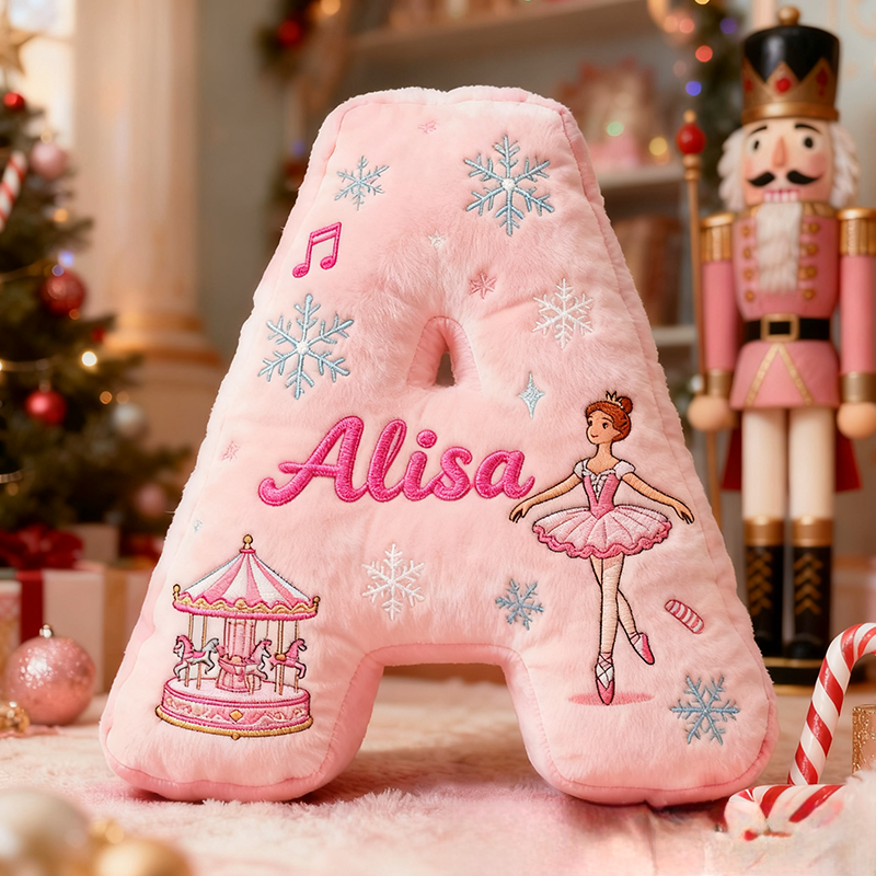 Personalized Colorful 26 Letters Cute Graphic 3D Print Pillow Cute Magic Beautiful Letter Custom Pillow Gift Christmas Gift for Kids