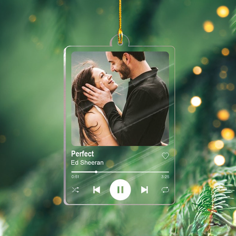 Personalized Acrylic Song Ornament and Gift for Music Lover