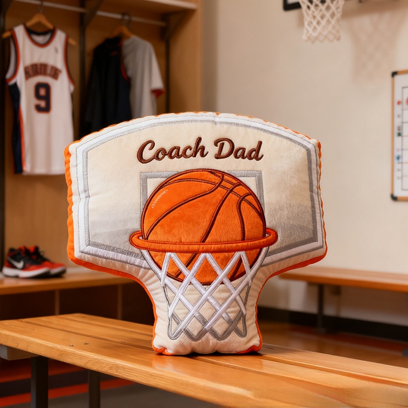 Personalized Graphic 3D Print Basketball Hoop Pillow with Custom Text for Basketball Lovers
