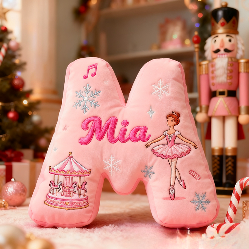 Personalized Colorful 26 Letters Cute Graphic 3D Print Pillow Cute Magic Beautiful Letter Custom Pillow Gift Christmas Gift for Kids