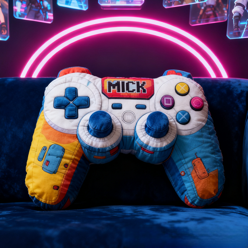 Personalized Graphic 3D Print Game Controller Pillow Custom Boy Gamer Lover Pillow Gift for Game Geek