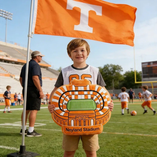 Personalized Neyland Stadium Shaped Pillow for Sports Enthusiasts and Kids