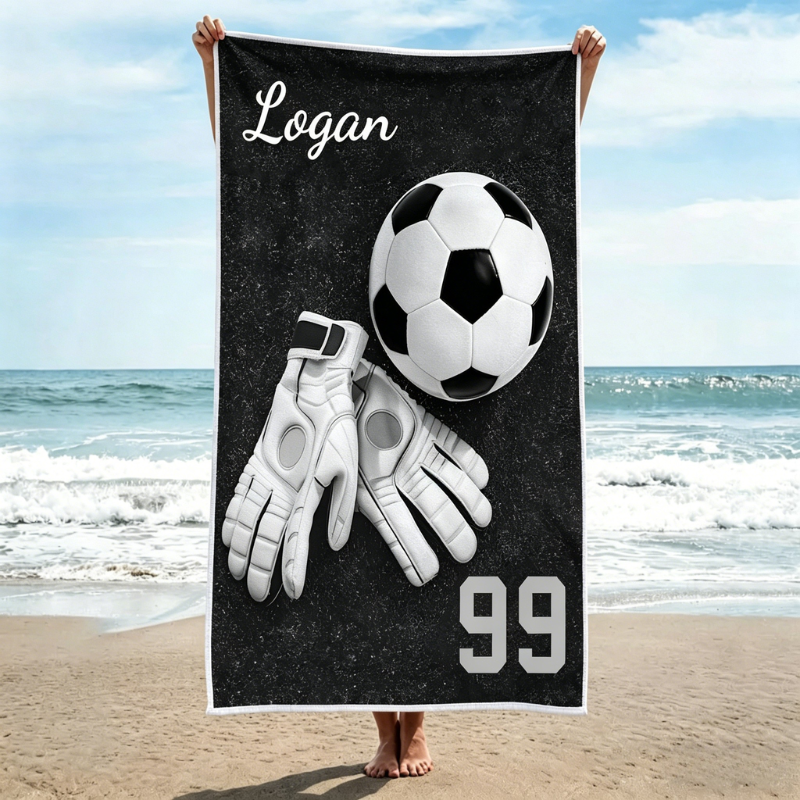 Personalized Soccer Beach Towel For Soccer Lovers