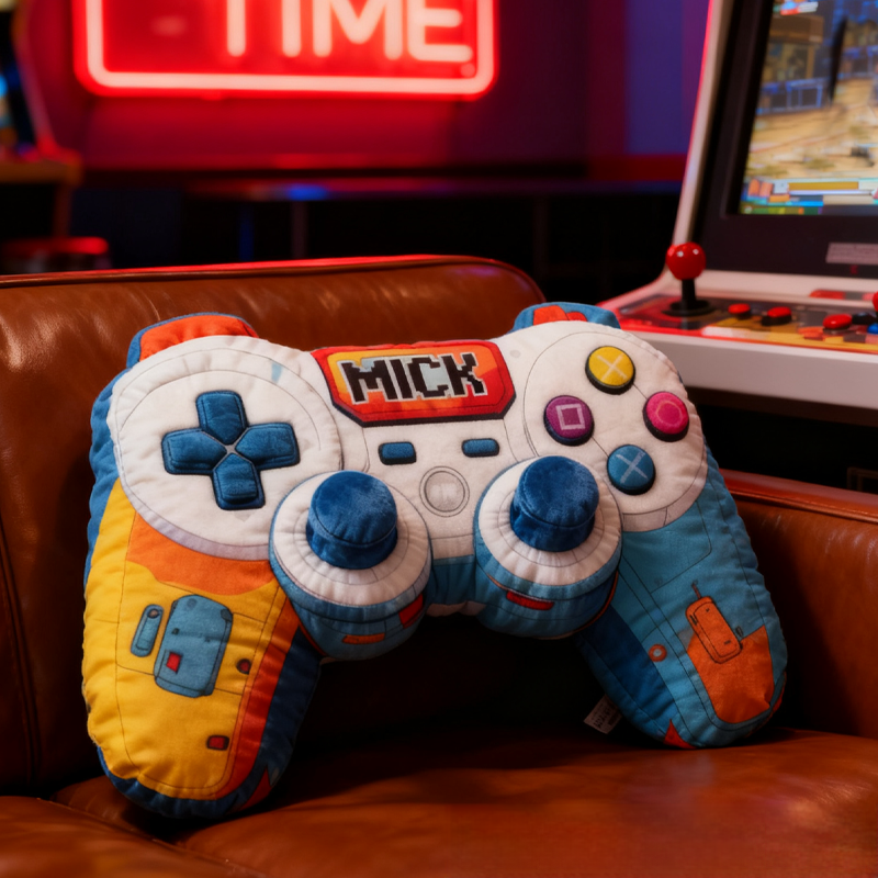 Personalized Graphic 3D Print Game Controller Pillow Custom Boy Gamer Lover Pillow Gift for Game Geek