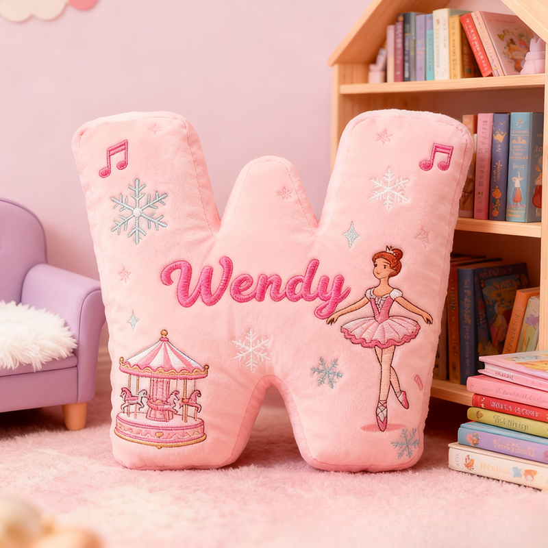 Personalized Colorful 26 Letters Cute Graphic 3D Print Pillow Cute Magic Beautiful Letter Custom Pillow Gift Christmas Gift for Kids