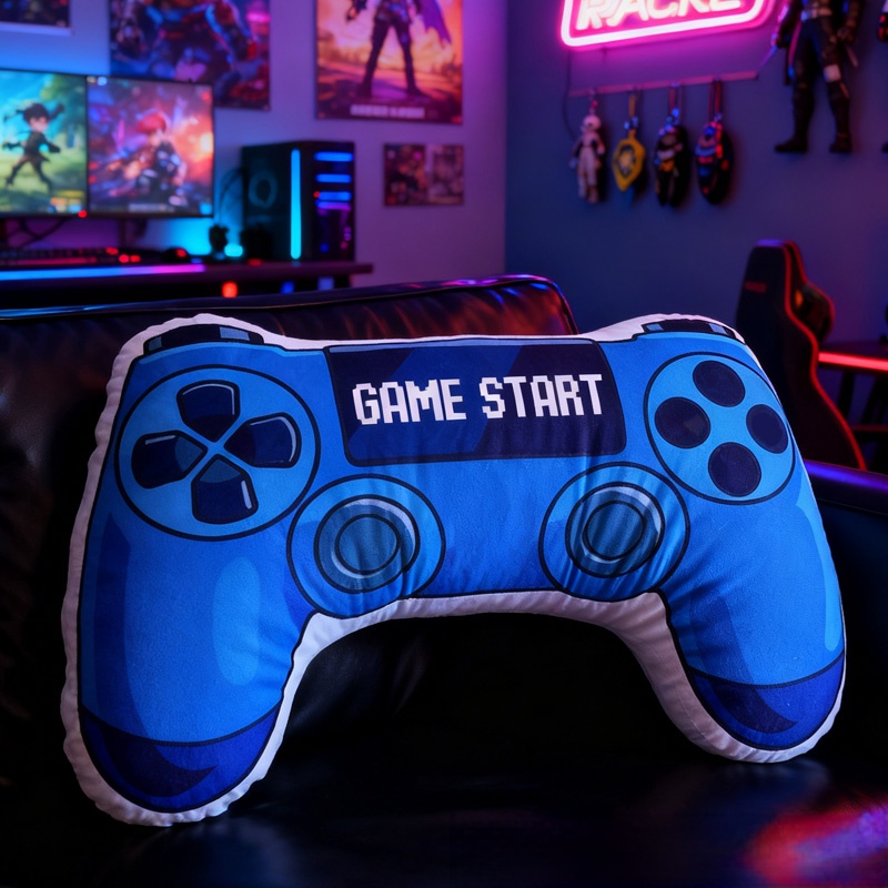 Personalized Game Controller Pillow Christmas Gift for Gamer Geek Video Game Gift Controller Pillow Cushion Game Room Living Room Bedroom Decor