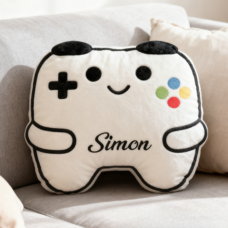 Personalized Game Controller Pillow Gamer Gifts for Kid Teen Boys Gaming Room Decor Gift for Gamers Enthusiasts