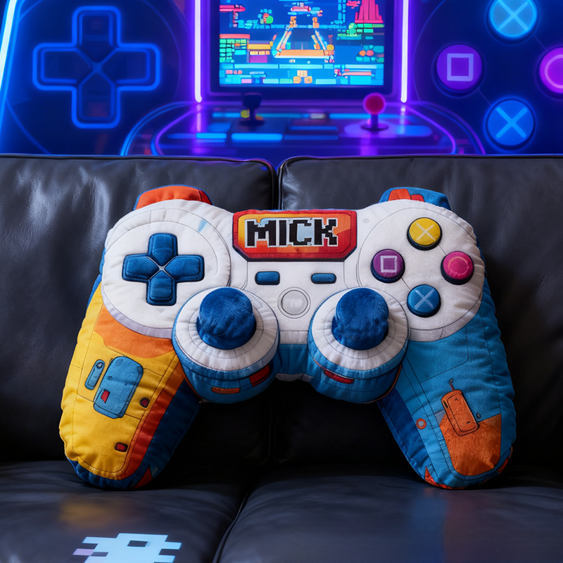 Personalized Graphic 3D Print Game Controller Pillow Custom Boy Gamer Lover Pillow Gift for Game Geek