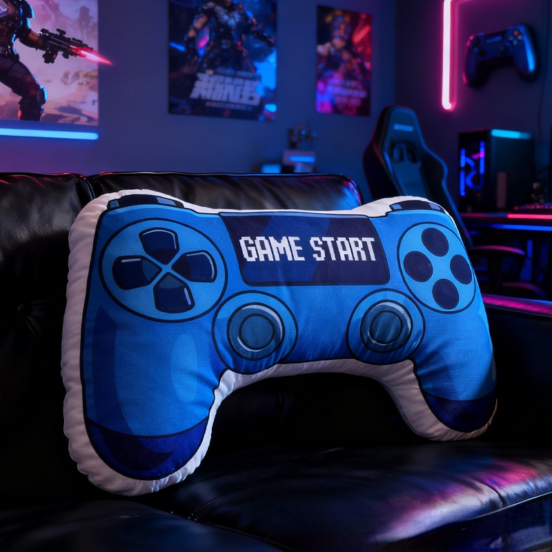 Personalized Game Controller Pillow Christmas Gift for Gamer Geek Video Game Gift Controller Pillow Cushion Game Room Living Room Bedroom Decor