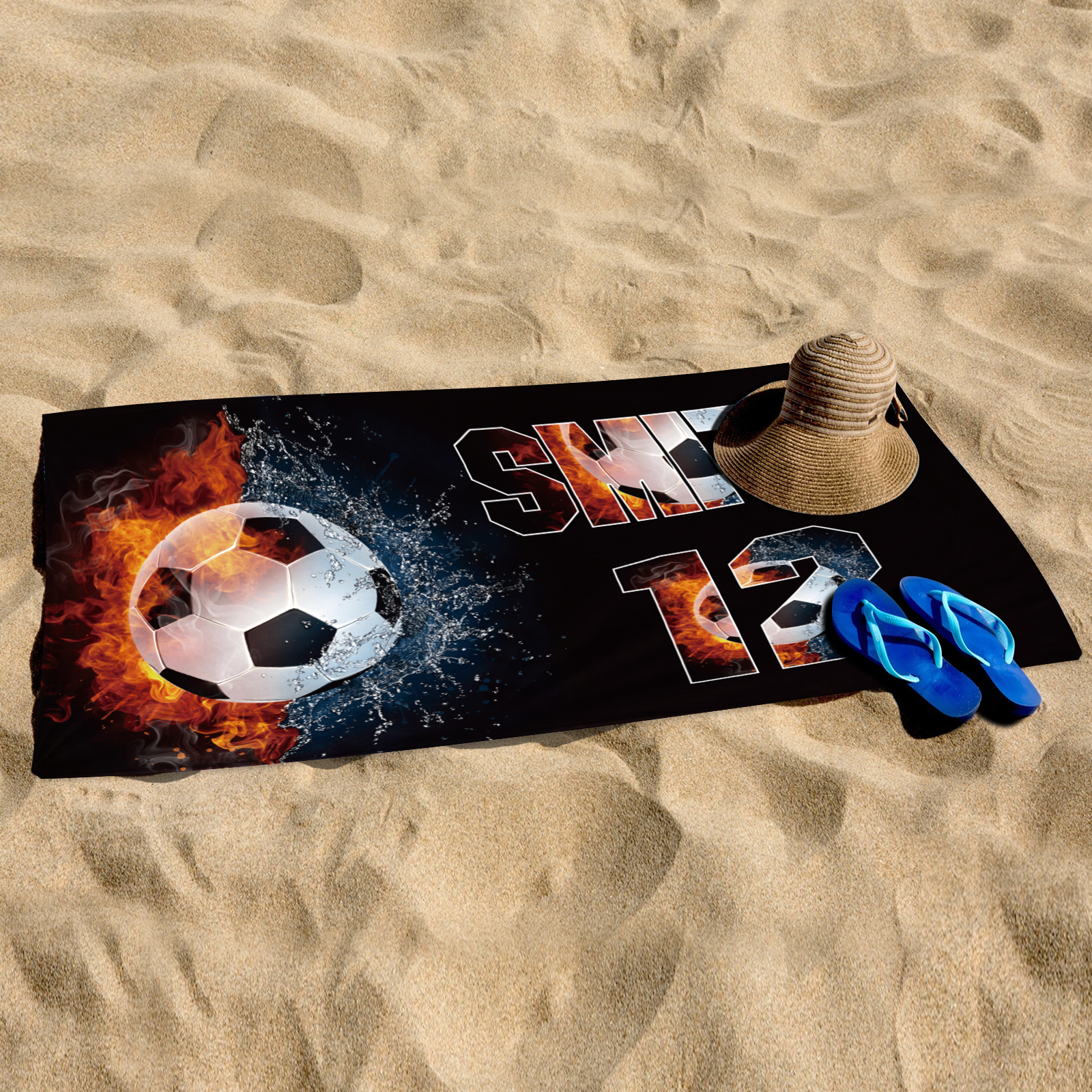 Personalized Soccer Beach Towel For Summer&Beach|DYTowel256