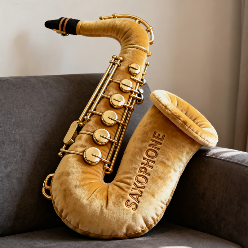 Personalized Saxophone Printed Pillow With Name For Saxophone Lovers