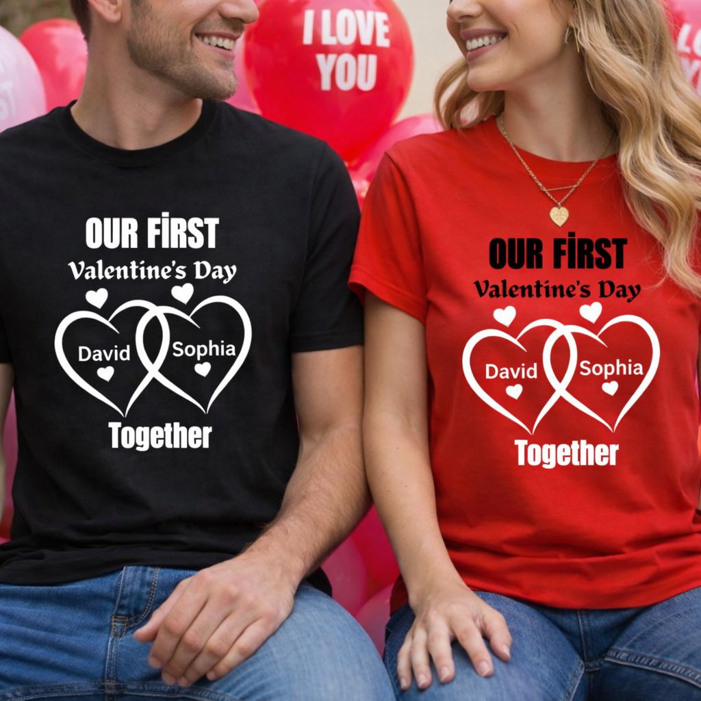 Personalized Couple T-Shirt for Anniversary Gift