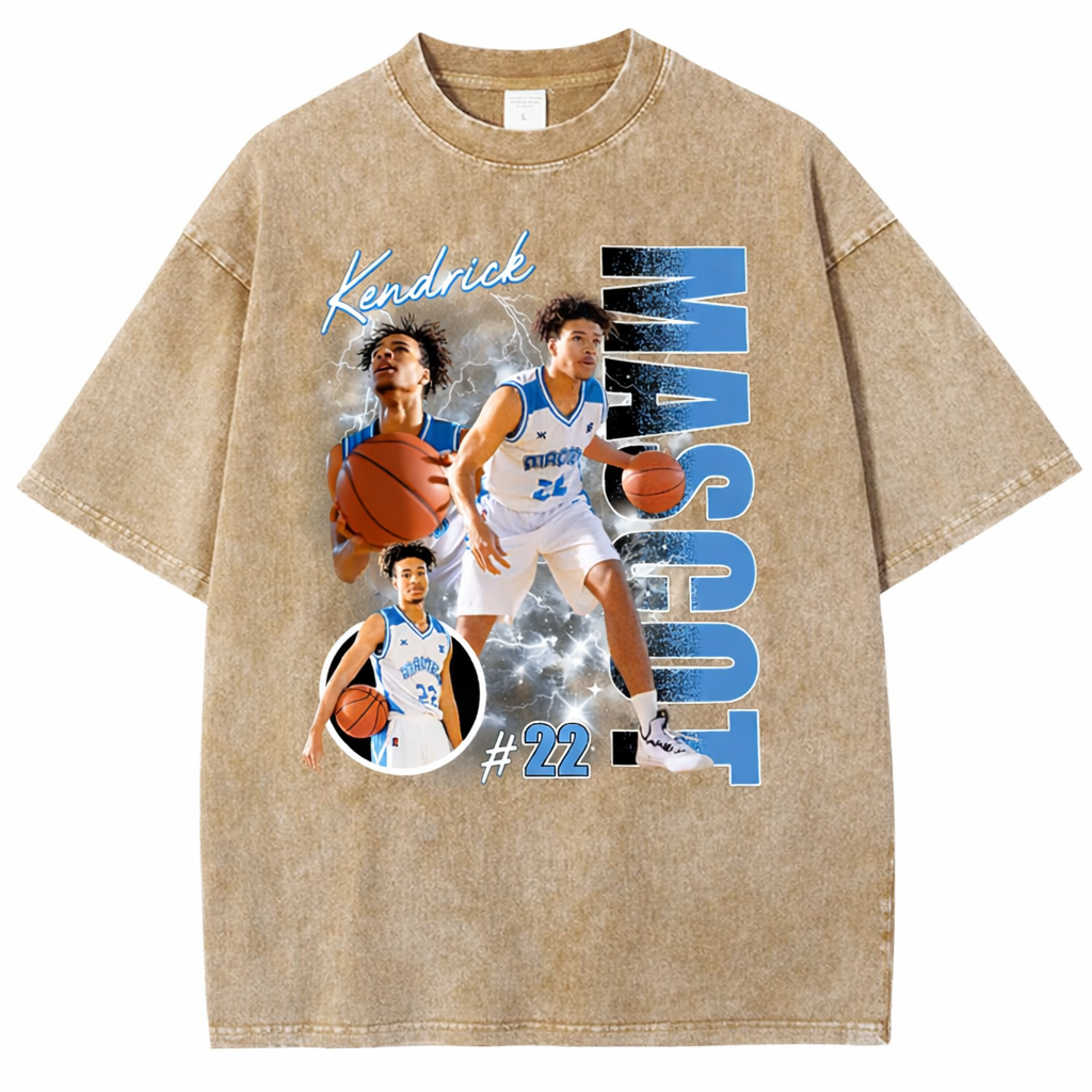 Custom Photo Basketball Player Shirt - Personalized Team Name School Name Bootleg Shirt