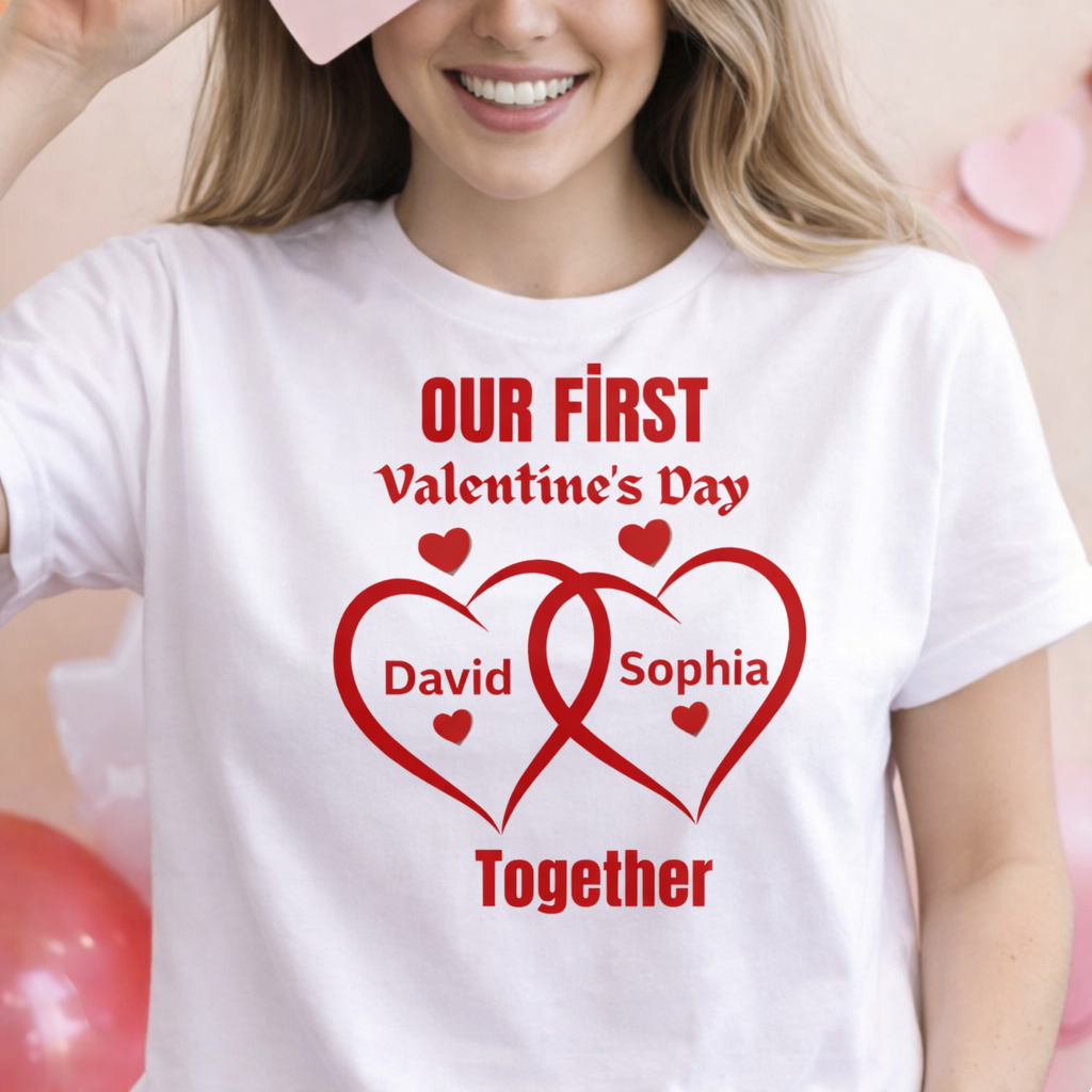 Personalized Couple T-Shirt for Anniversary Gift