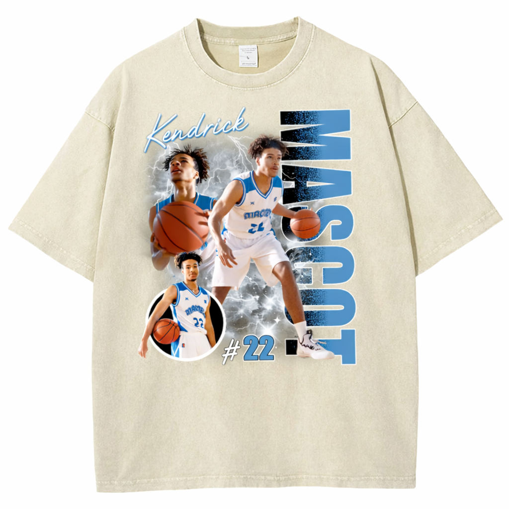 Custom Photo Basketball Player Shirt - Personalized Team Name School Name Bootleg Shirt