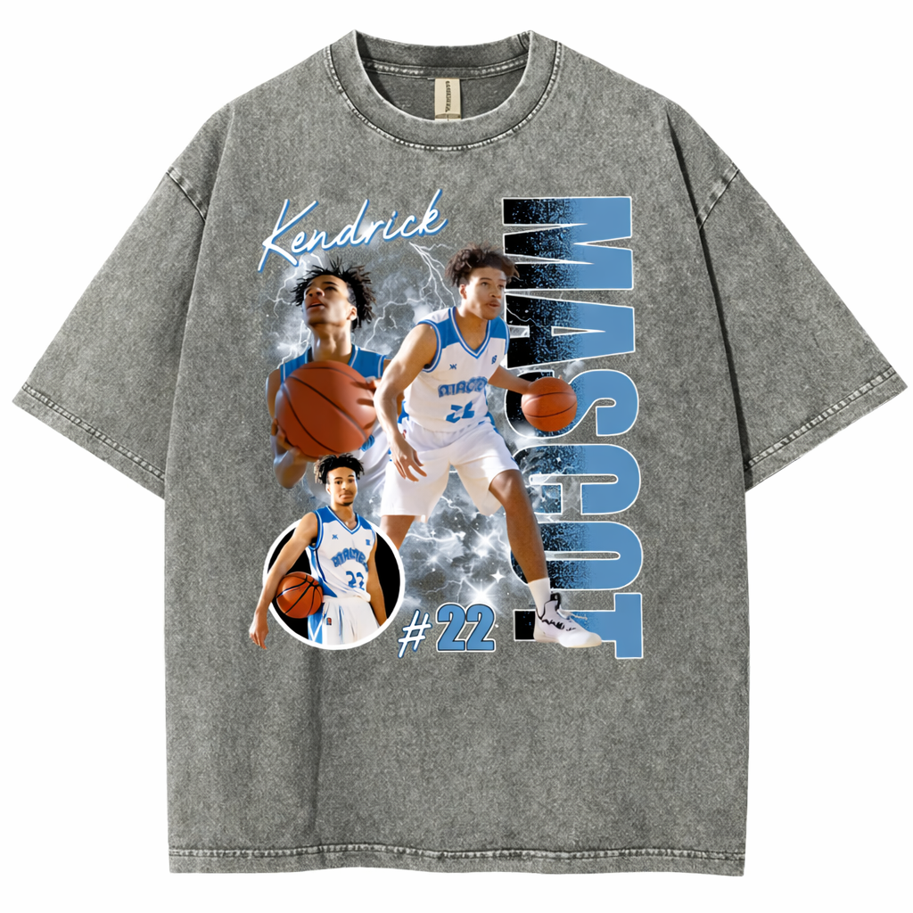 Custom Photo Basketball Player Shirt - Personalized Team Name School Name Bootleg Shirt