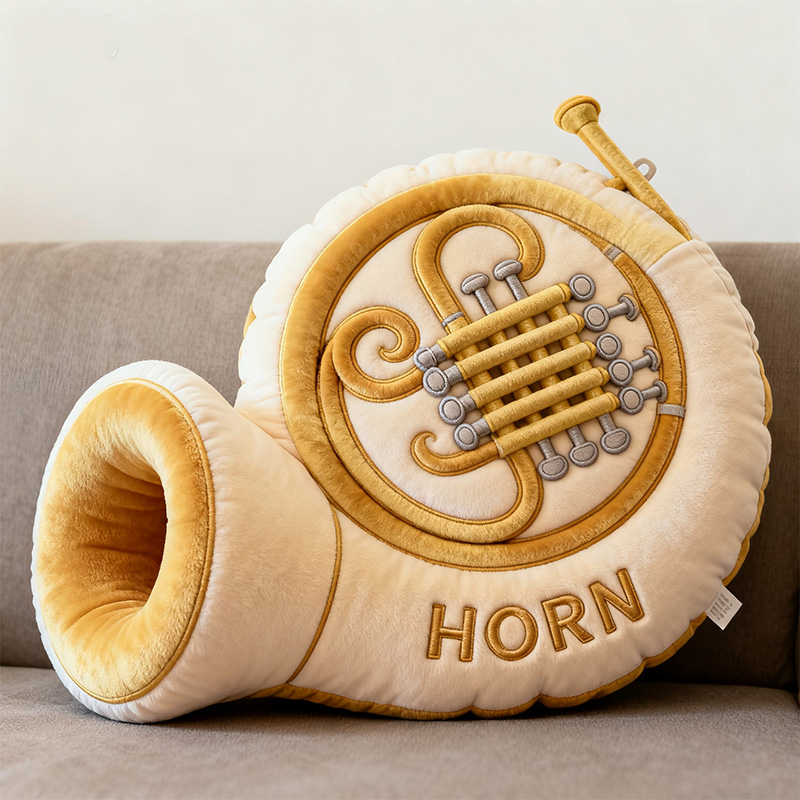 Personalized Realistic Horn Printed Pillow For Birthday Gift