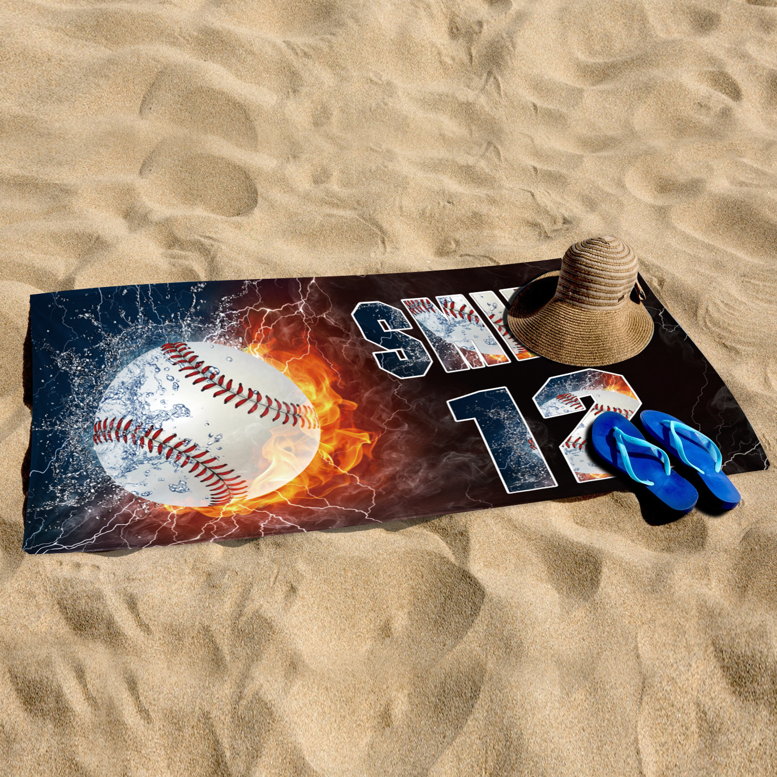 Personalized Softball Beach Towel For Summer&Beach|DYTowel250
