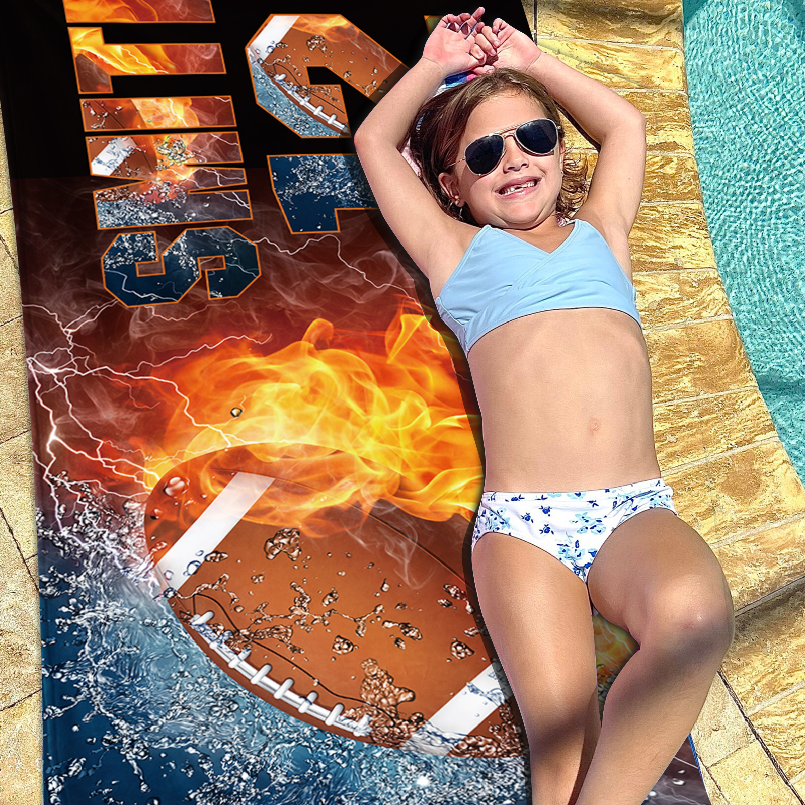 Personalized Football Beach Towel For Summer&Beach|DYTowel259