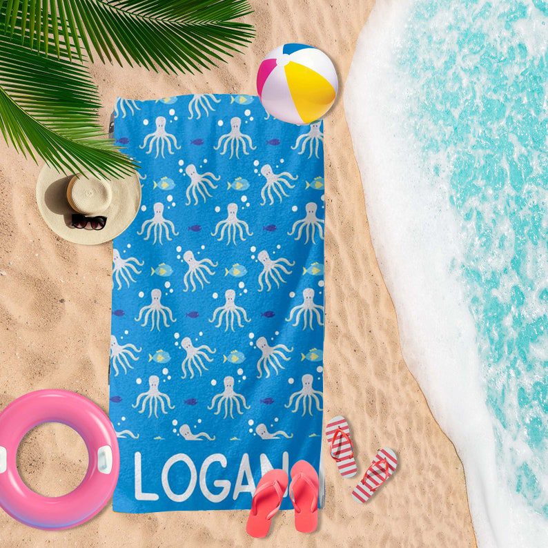 Personalized Kids Football Beach Towel For Summer&Beach|DYTowel104
