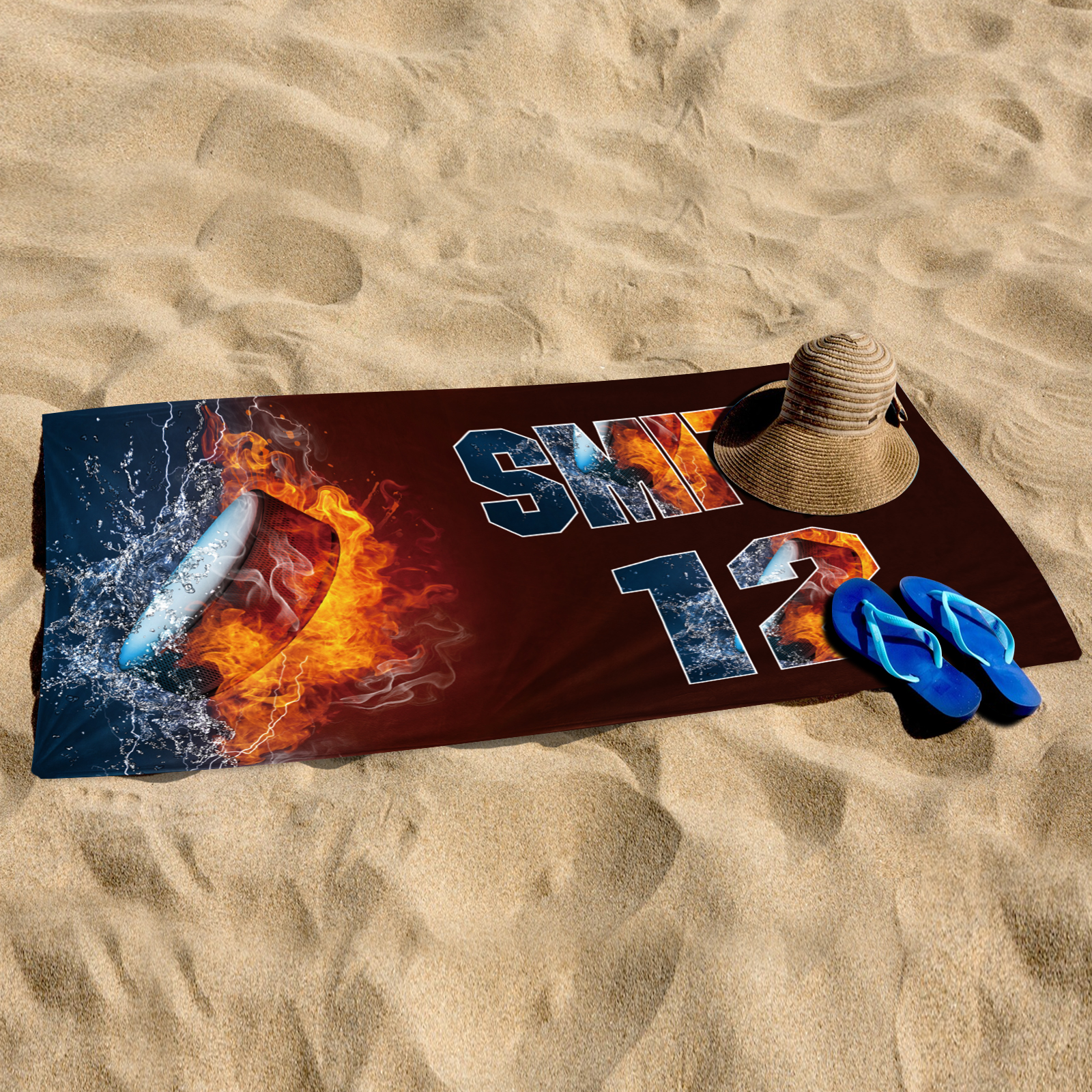 Personalized Hockey Beach Towel For Summer&Beach|DYTowel258