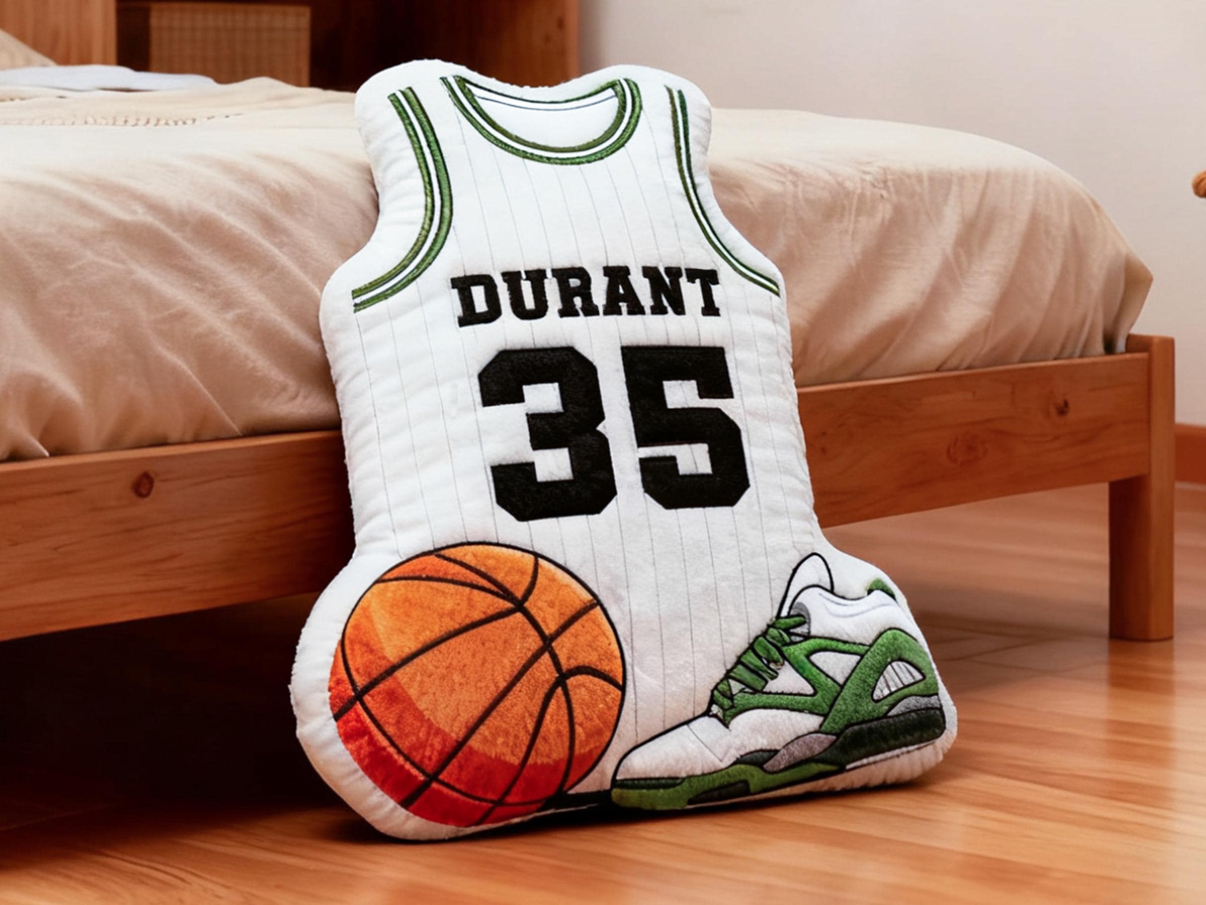 Personalized Basketball Jersey Shoes Pillow,Print Jersey Cushion,Gift For Jock,Basketball Lovers/Fans Gif
