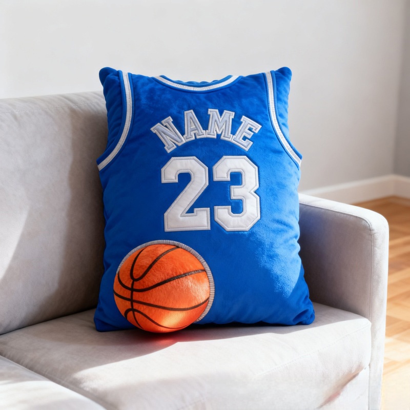 Personalized Graphic3DPrint Basketball Jersey Pillow with Custom Name and Number for Fans