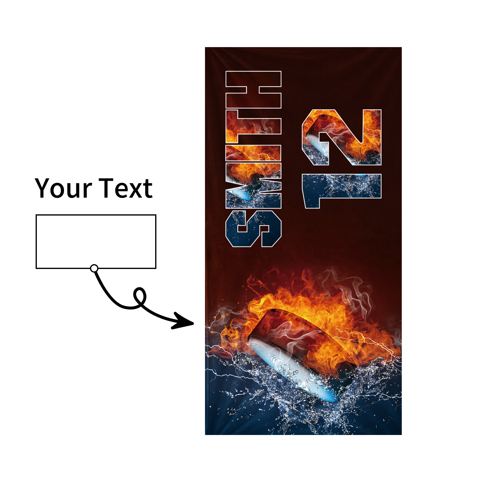 Personalized Hockey Beach Towel For Summer&Beach|DYTowel258